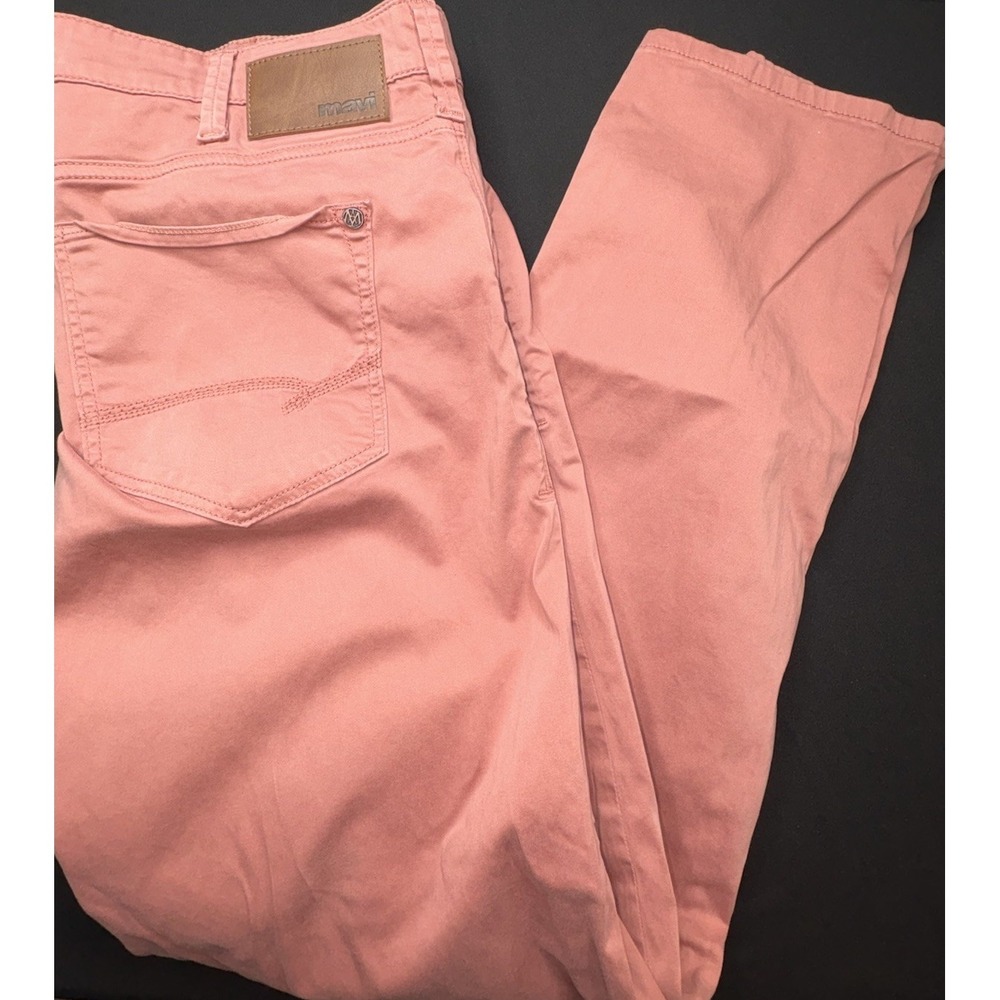 Mavi Zach Pants Mens 38x32 Red Straight Leg Chinos Jeans‎ Twill 5-Pocket Stretch